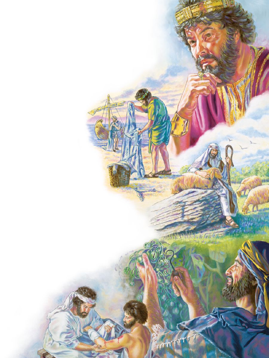 Solomon, Peter and John, Moses, Luke, and Amos
