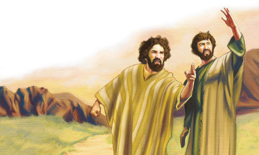The apostles James and John are angry