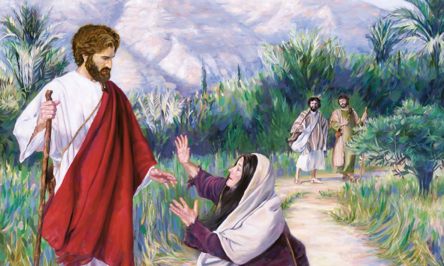 Salome asks Jesus for special favor for her sons, James and John