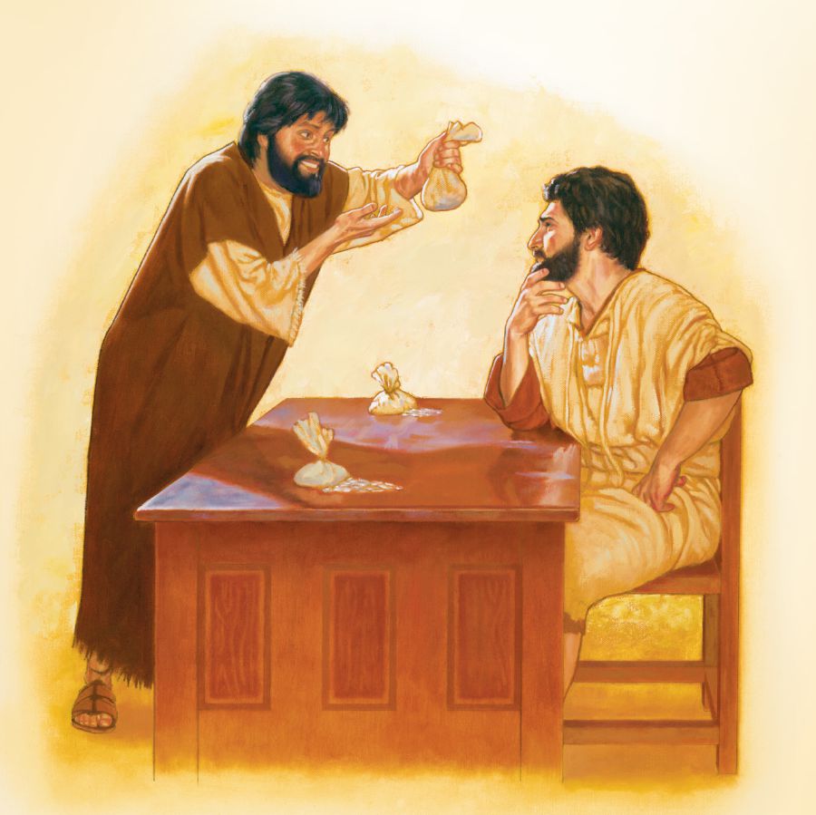 Ananias lies to the apostle Peter