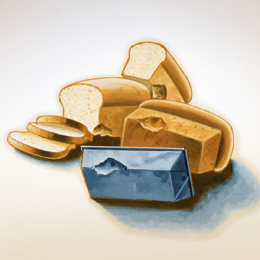 Loaves of bread have the same dent as the pan they were baked in