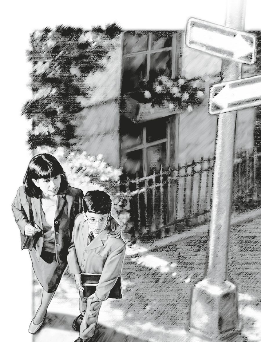 A boy and his mother in the field ministry