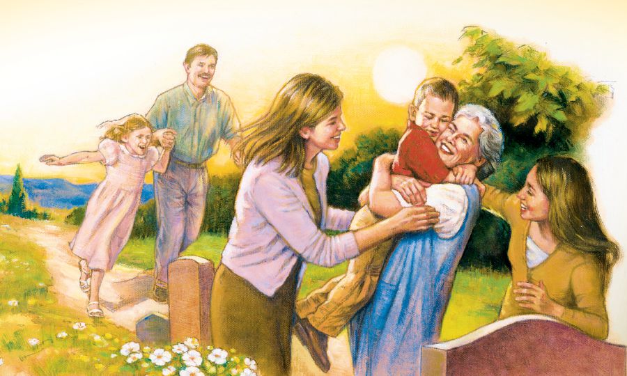 People welcome a resurrected person back to life