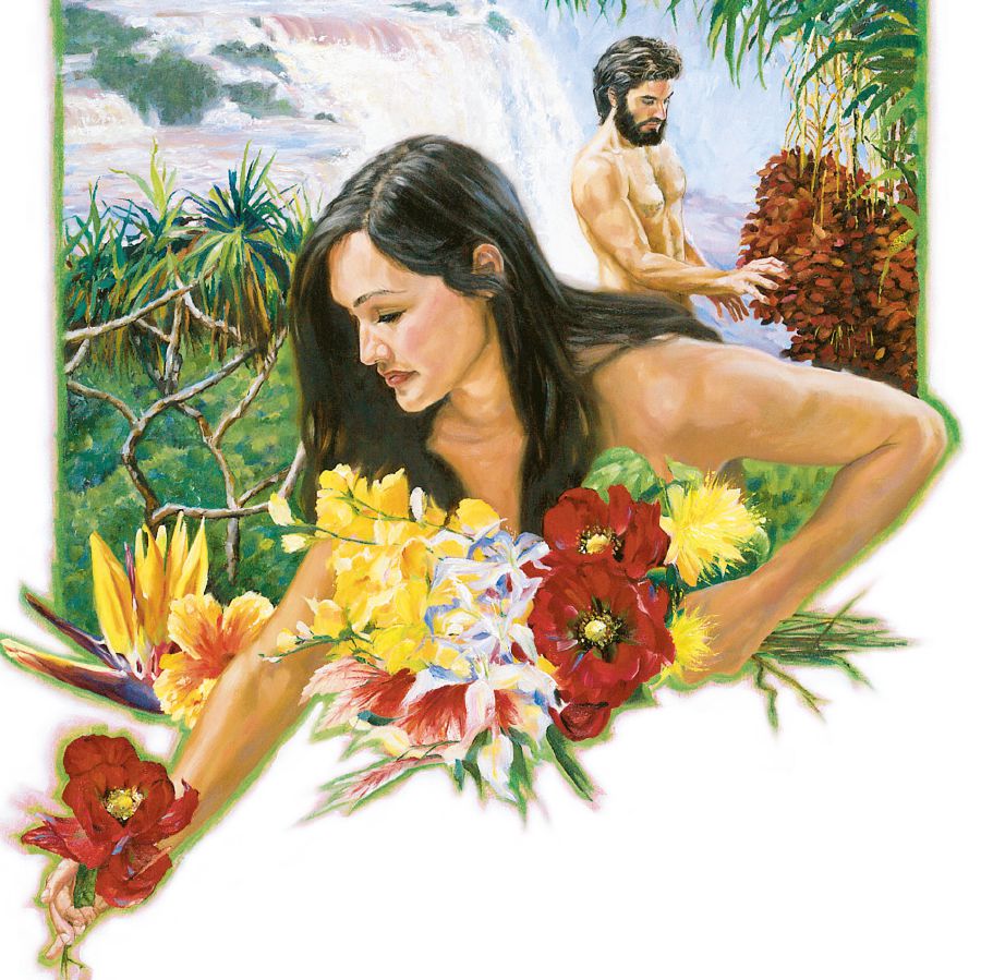 Adam and Eve in the garden of Eden