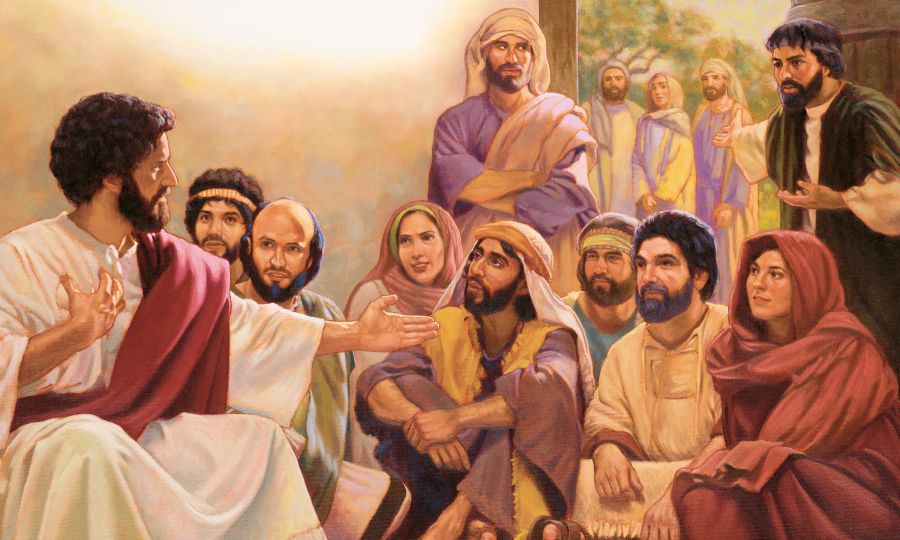 While Jesus teaches his disciples, a man tells him that his mother and brothers are outside