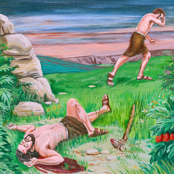Cain walks away after killing Abel