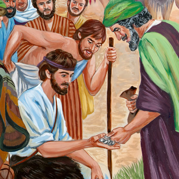 Joseph’s brothers take money from the Ishmaelites