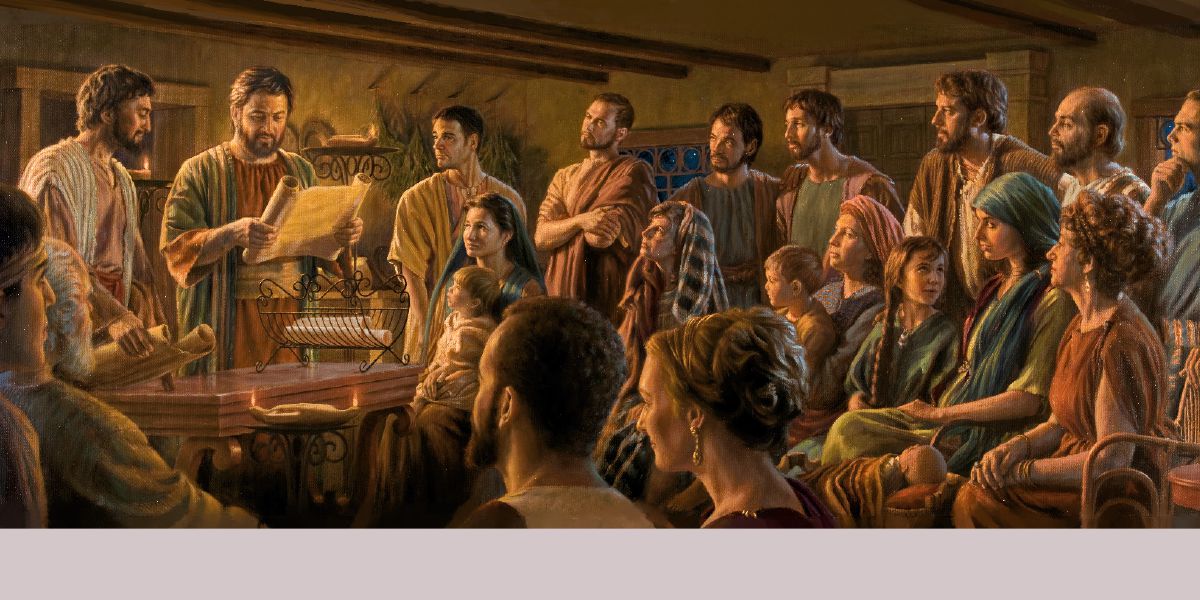 Silas and Judas encourage the congregation in Syrian Antioch