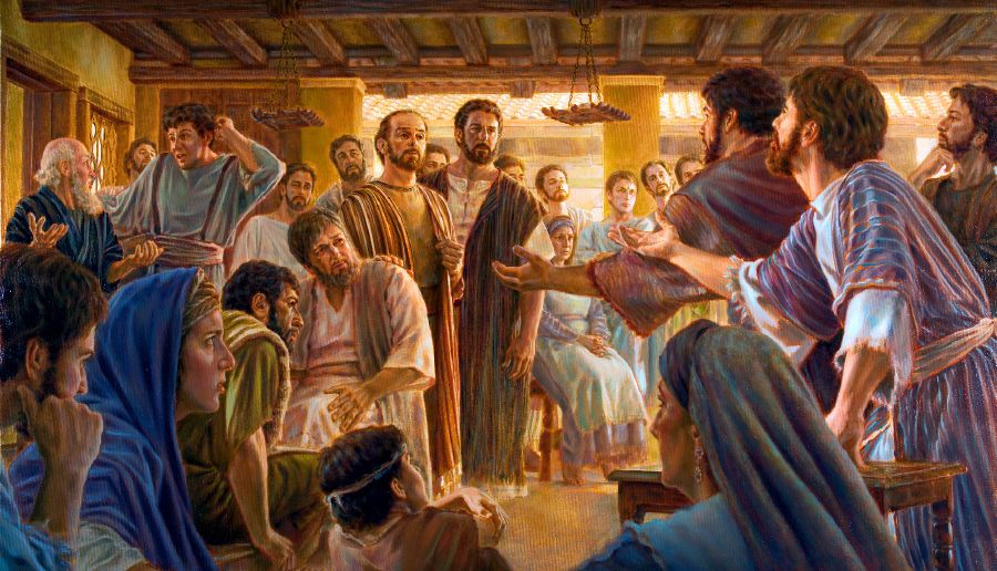 Some in the first-century Jerusalem congregation dispute with Paul and Barnabas