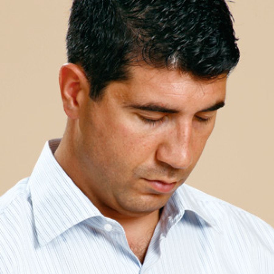 A man prays