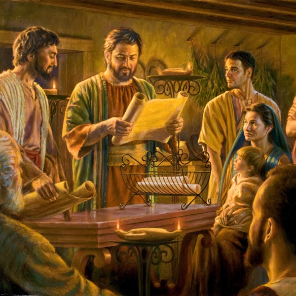 First-century Christians reading a letter from the governing body