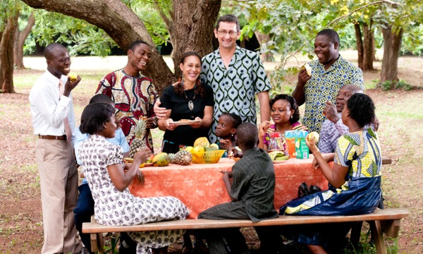 Clodomir and Lysiane enjoying wholesome association with Christian friends