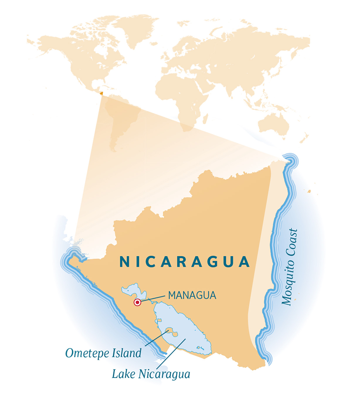 A map of Nicaragua