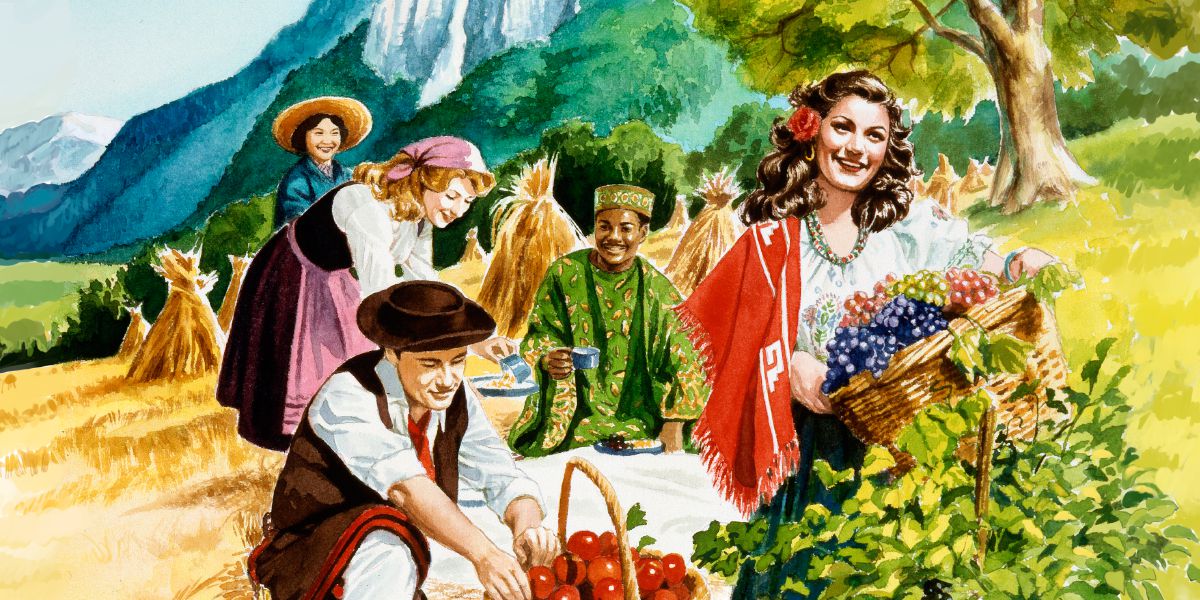 People of various races enjoy life together in Paradise