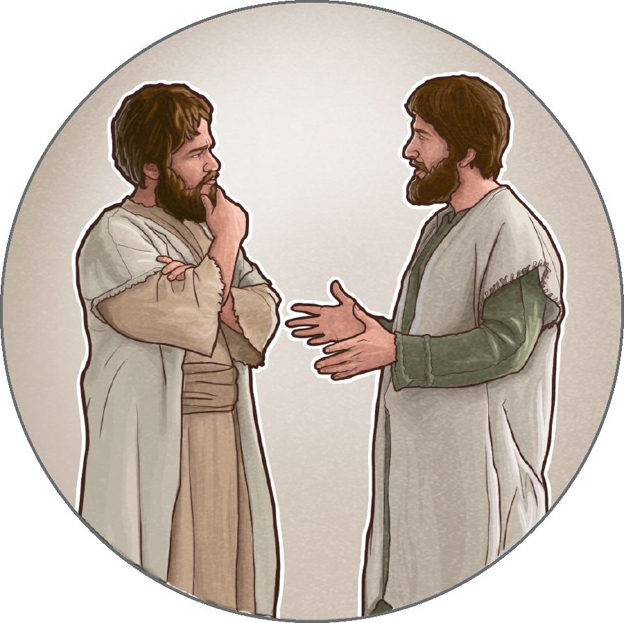 One man talks and another listens
