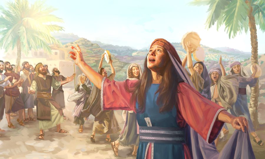 Barak and Deborah praise Jehovah in song