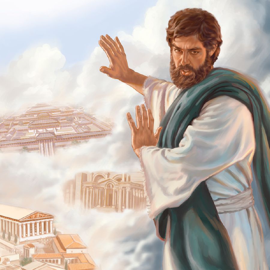 Jesus refuses Satan’s offer of all the kingdoms of the world
