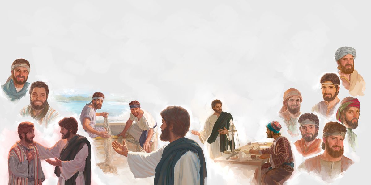 Jesus and his 12 apostles