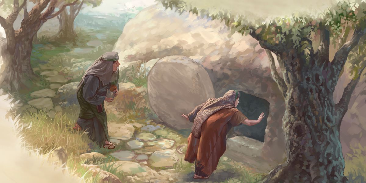 Women are surprised to see Jesus’ tomb empty