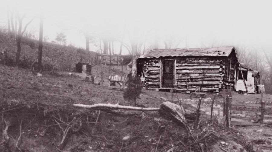 The log cabin where Samuel Herd was born