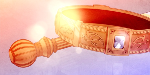 A king’s crown and scepter