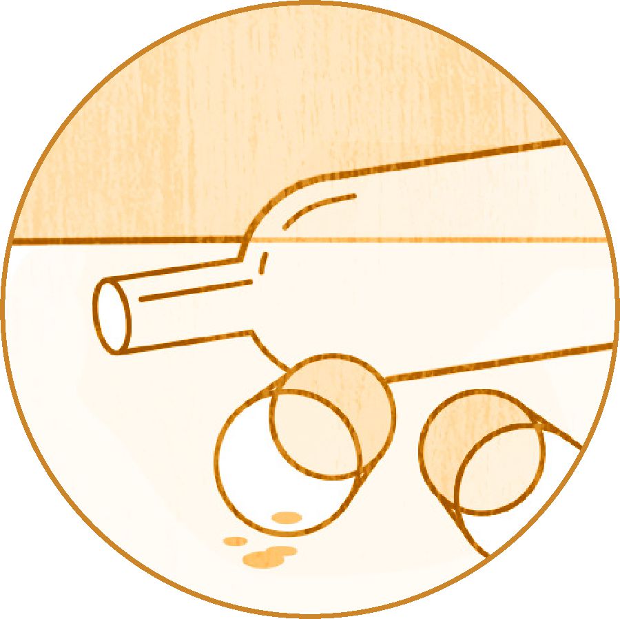 An empty bottle of alcohol