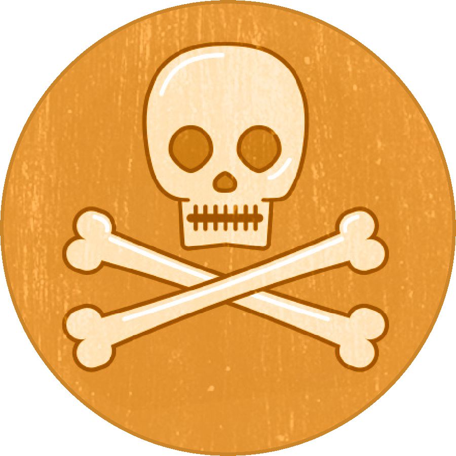 A skull and crossbones