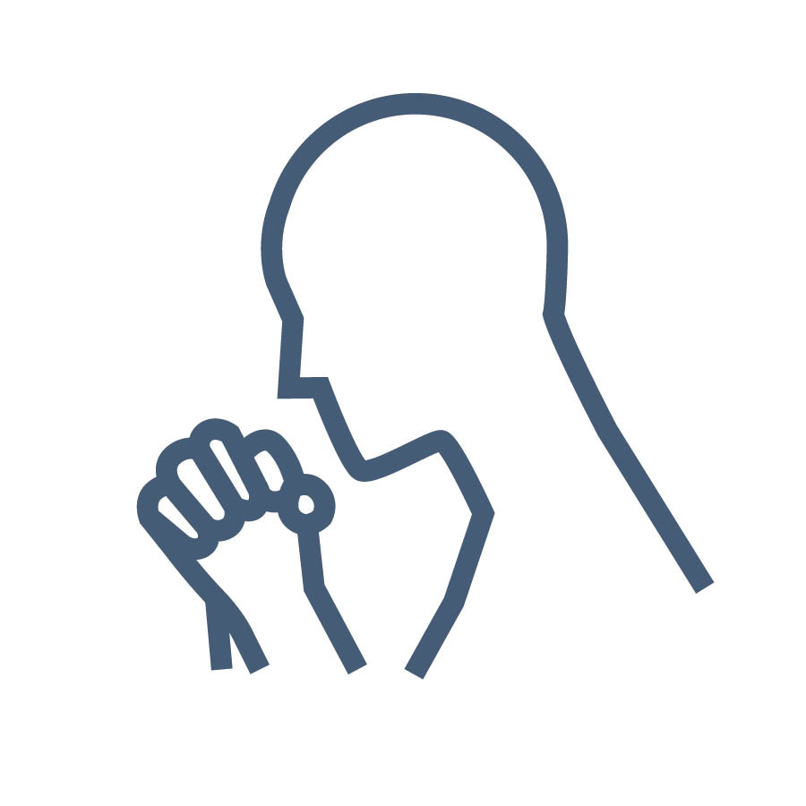 A person praying.