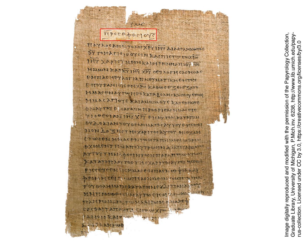 Paul’s Letter to the Ephesians