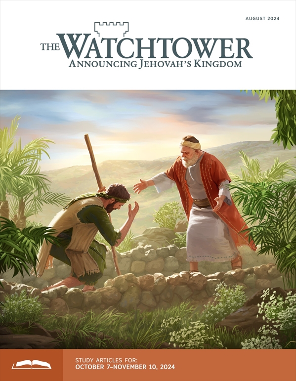 The lost son of Jesus’ parable, bowing before his father, who is rushing to embrace him.
