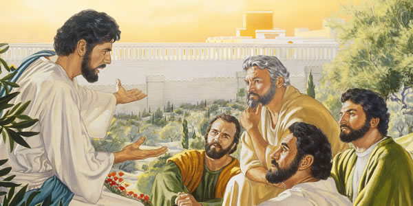 Jesus teaching his disciples