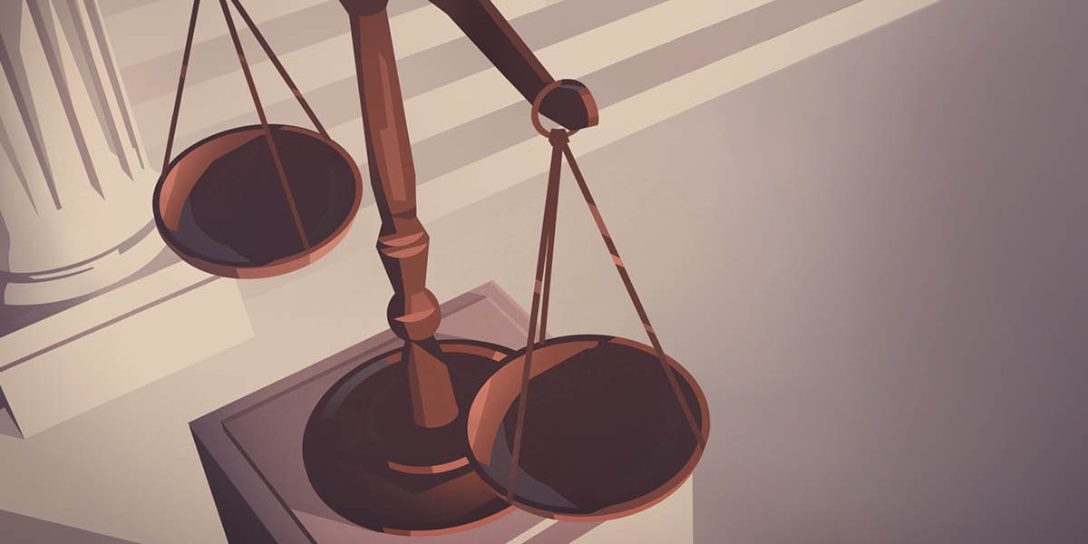 The scales of justice.